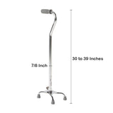 McKesson Offset Quad Cane Chrome 1 Each 