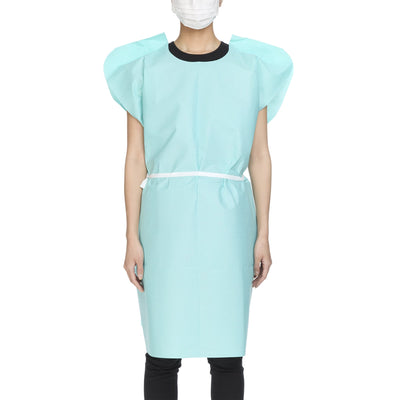 McKesson Patient Exam Gown, One Size Fits Most, Teal Teal Case of 50 