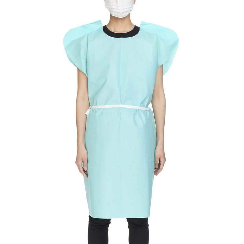 McKesson Patient Exam Gown, One Size Fits Most, Teal Teal Case of 50 