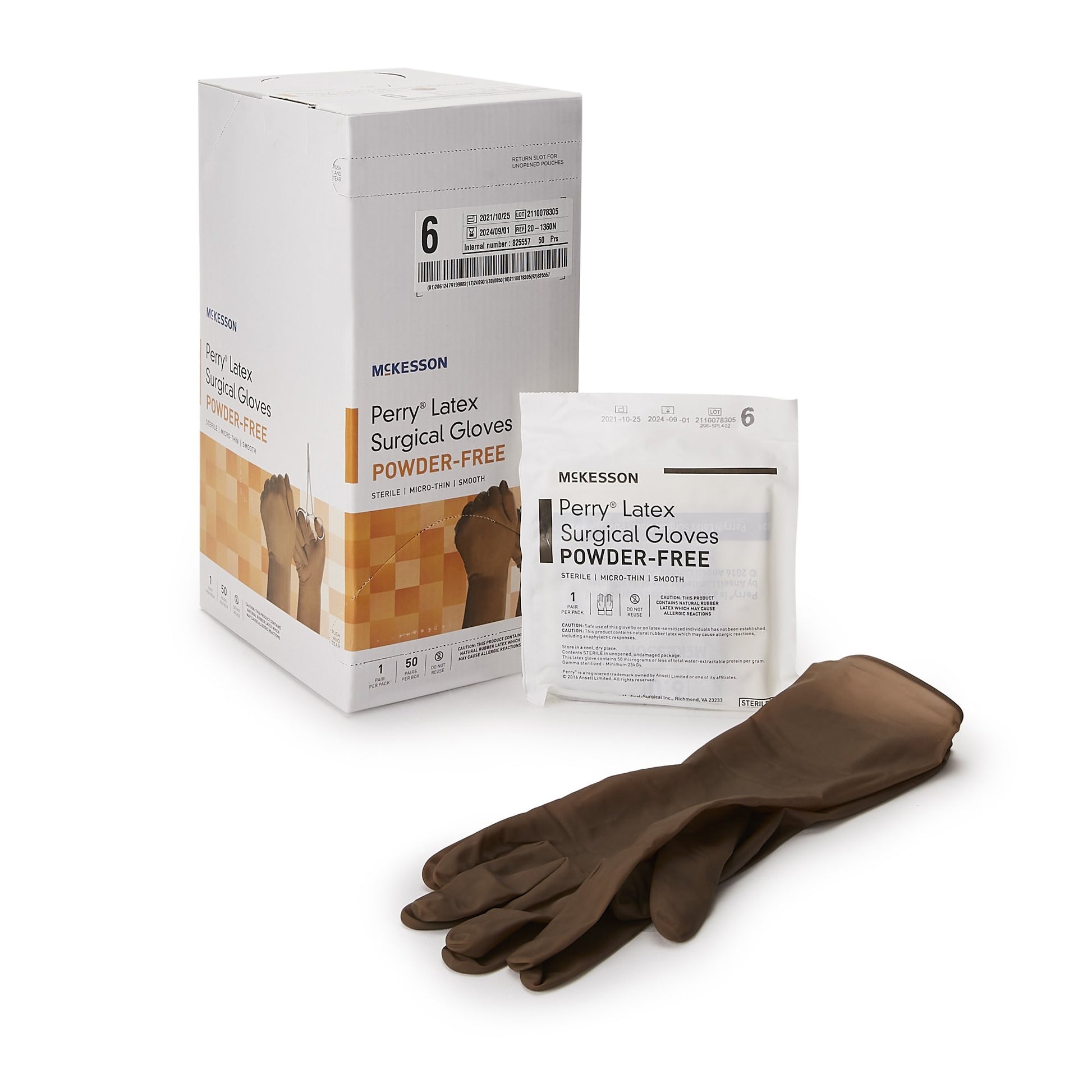 McKesson Perry® Latex Surgical Glove 5.5 Box of 50 