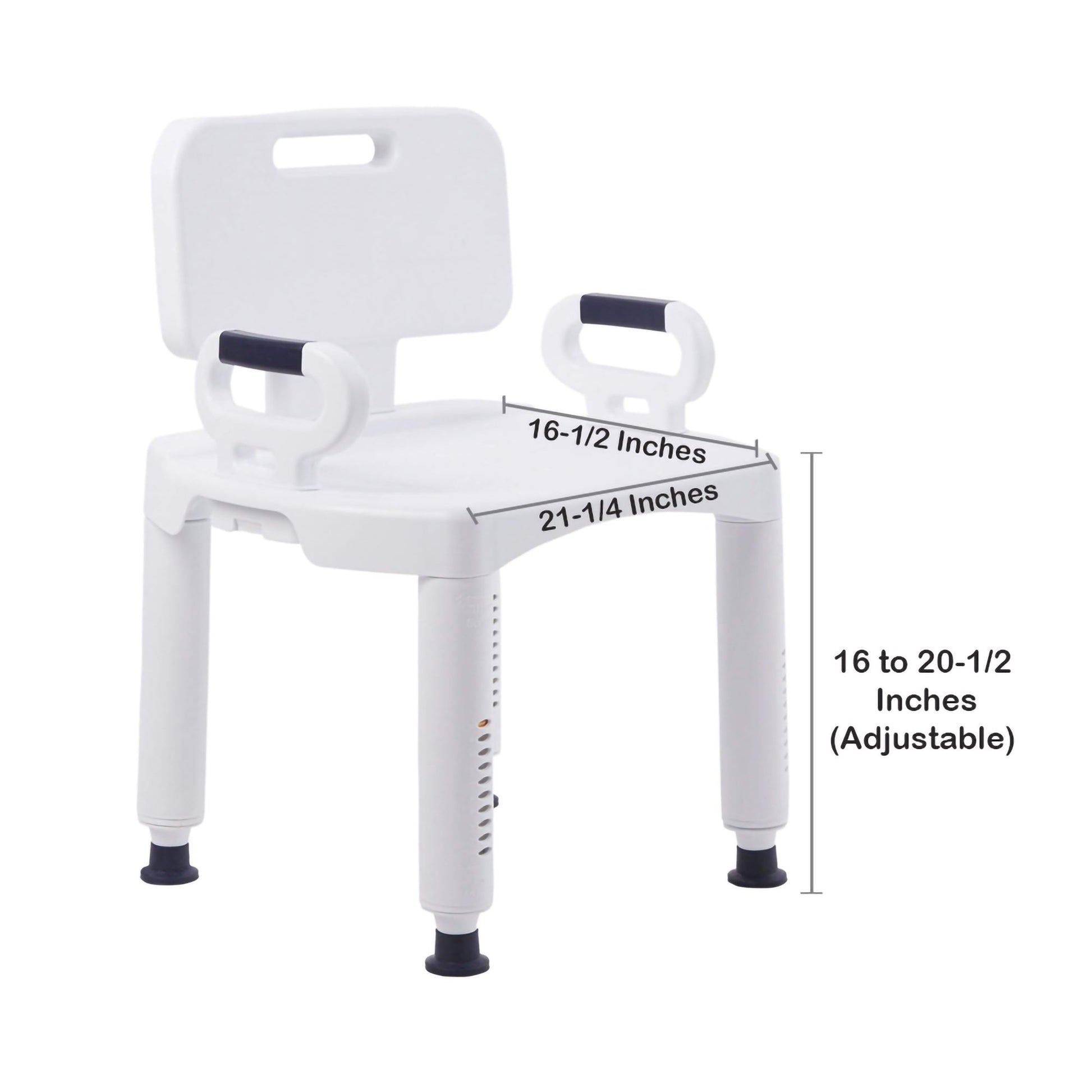 McKesson Removable Arm Rail Plastic Removable Back Bath Bench 