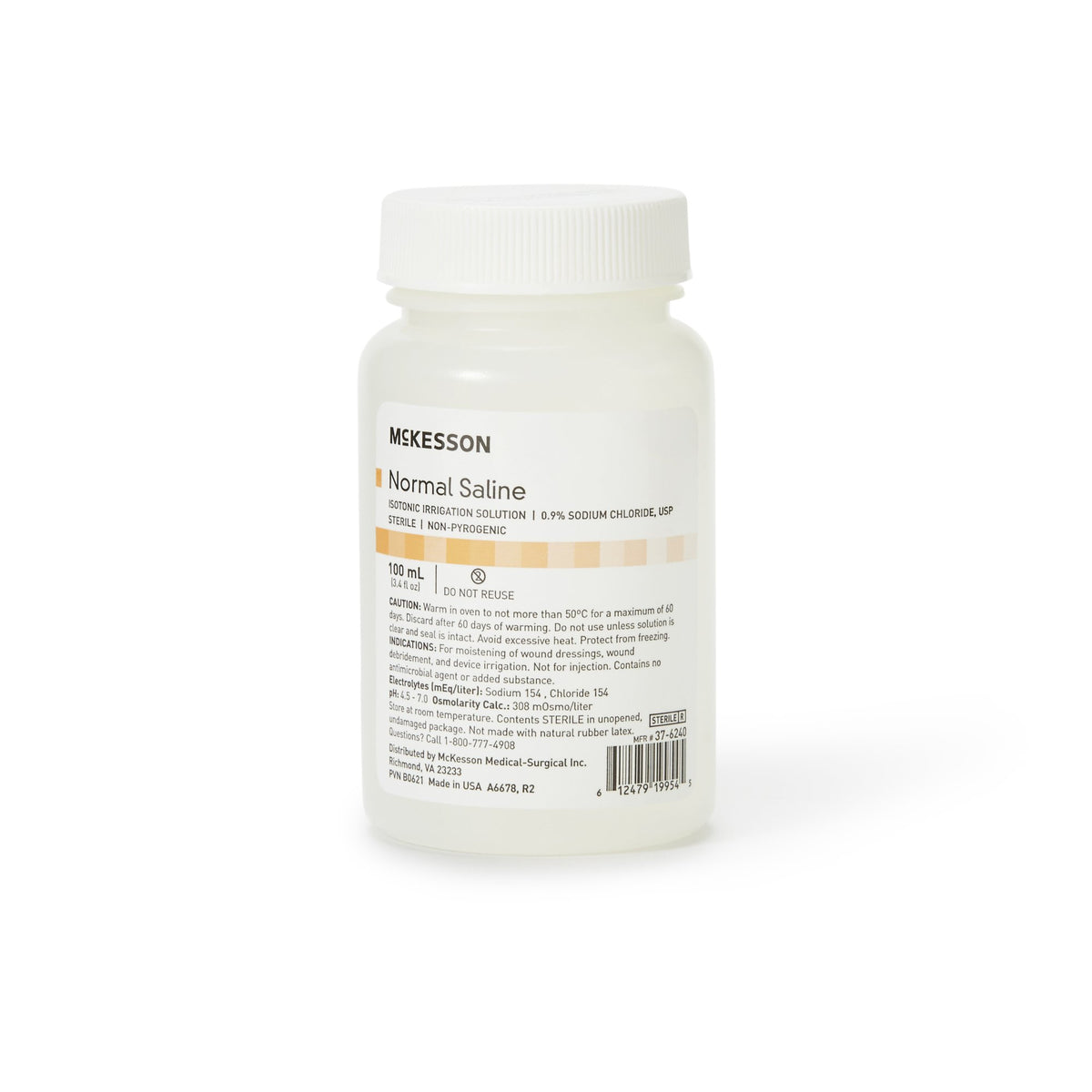 McKesson Saline Irrigation Solution 100 mL 1 Each 