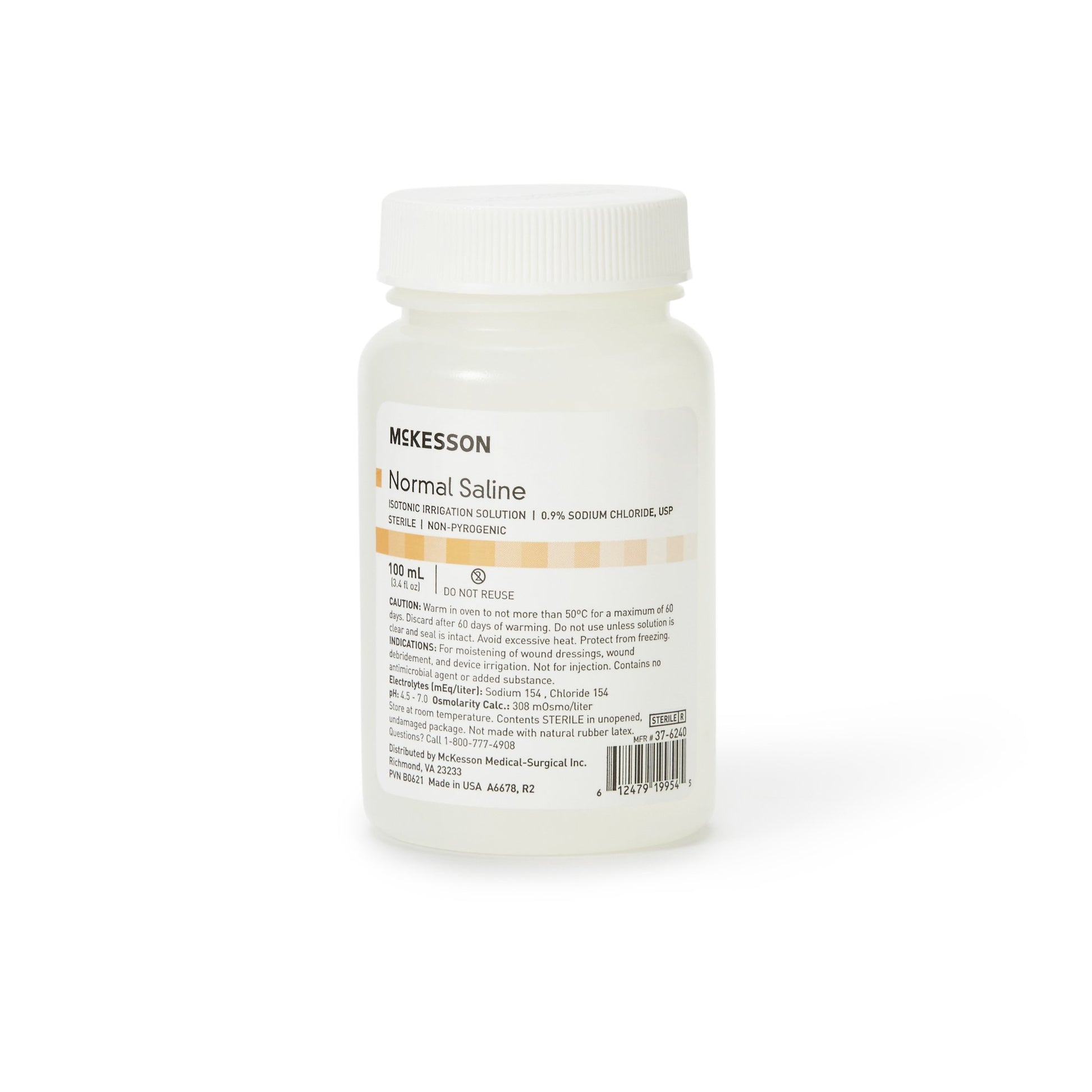 McKesson Saline Irrigation Solution 100 mL 1 Each 