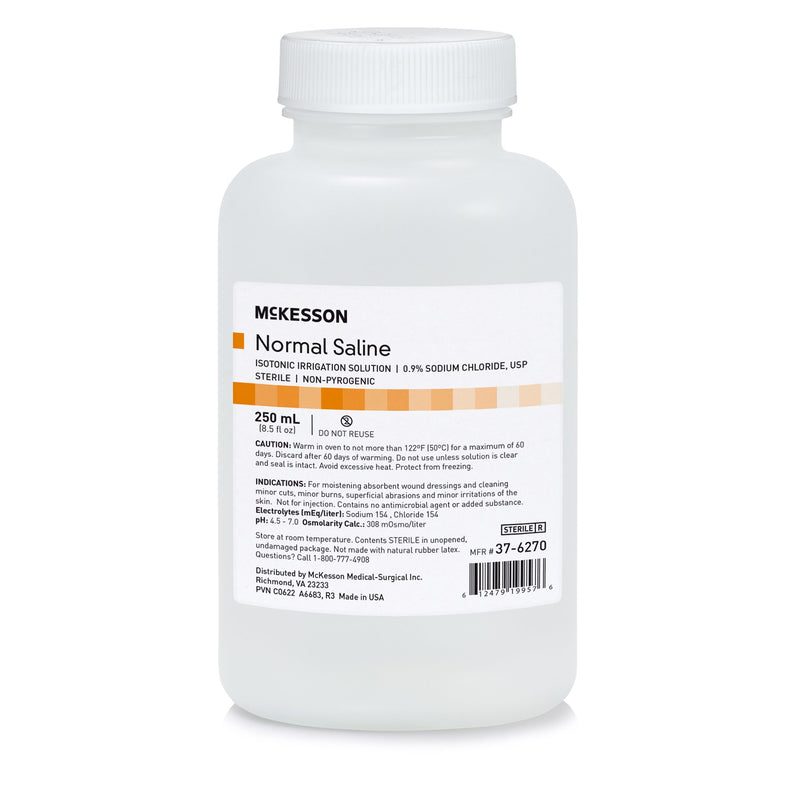 McKesson Saline Irrigation Solution 100 mL 1 Each 