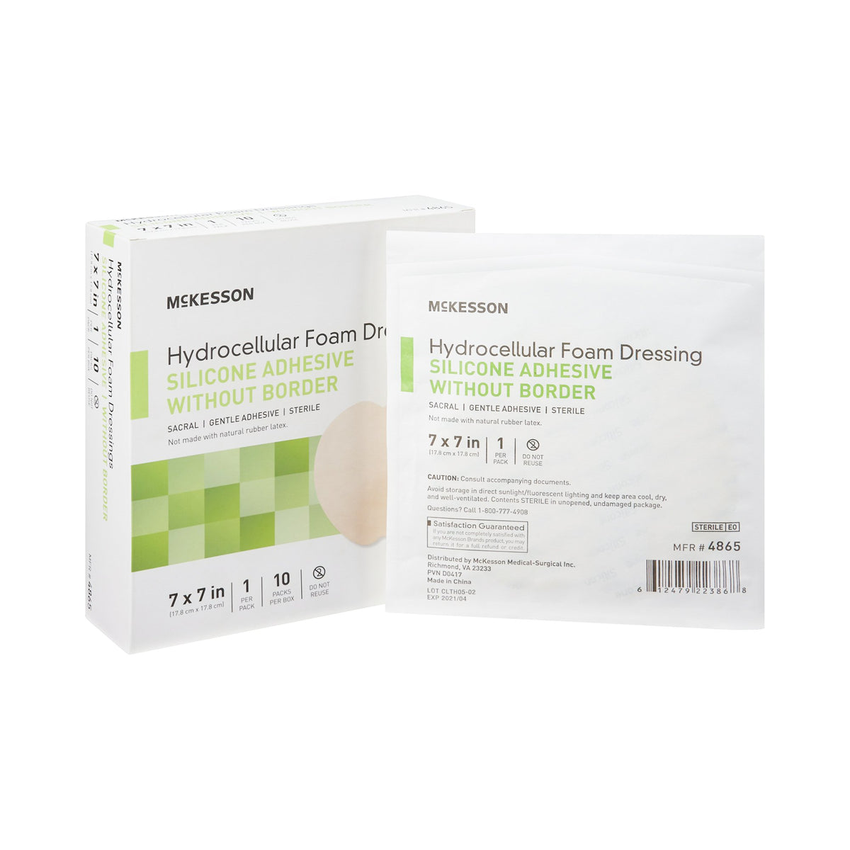 McKesson Silicone Dressings Gel Adhesive without Border Silicone Dressings Foam Dressing 3" x 3" 1 Each 