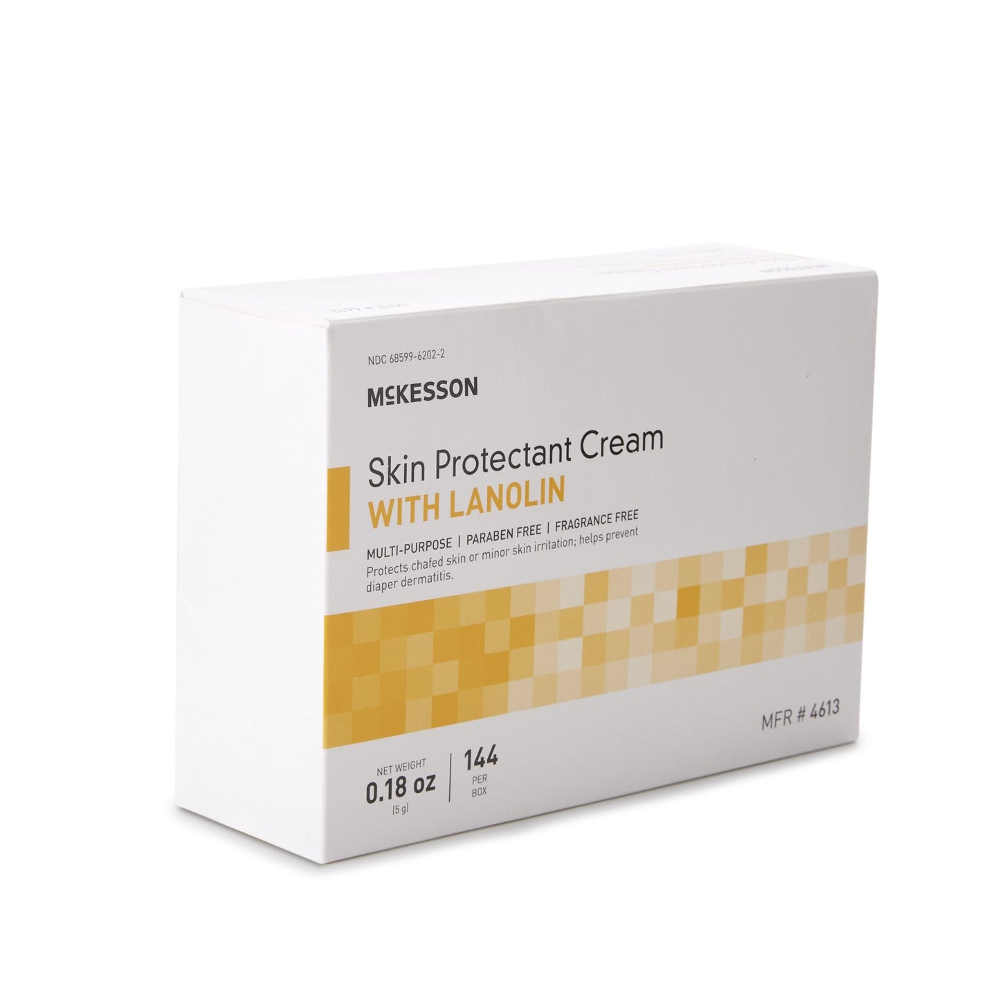 Mckesson Skin Protectant Cream with Lanolin, Unscented Individual Packet 5 g. Box of 144