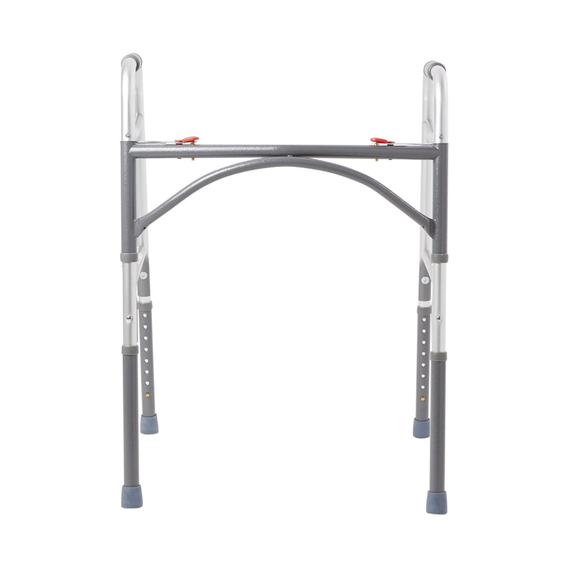 McKesson Steel Bariatric Folding Walker Silver 32.5" - 39" 1 Each