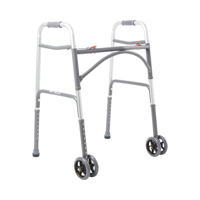McKesson Steel Bariatric Folding Walker Silver 32.5" - 39" 1 Each