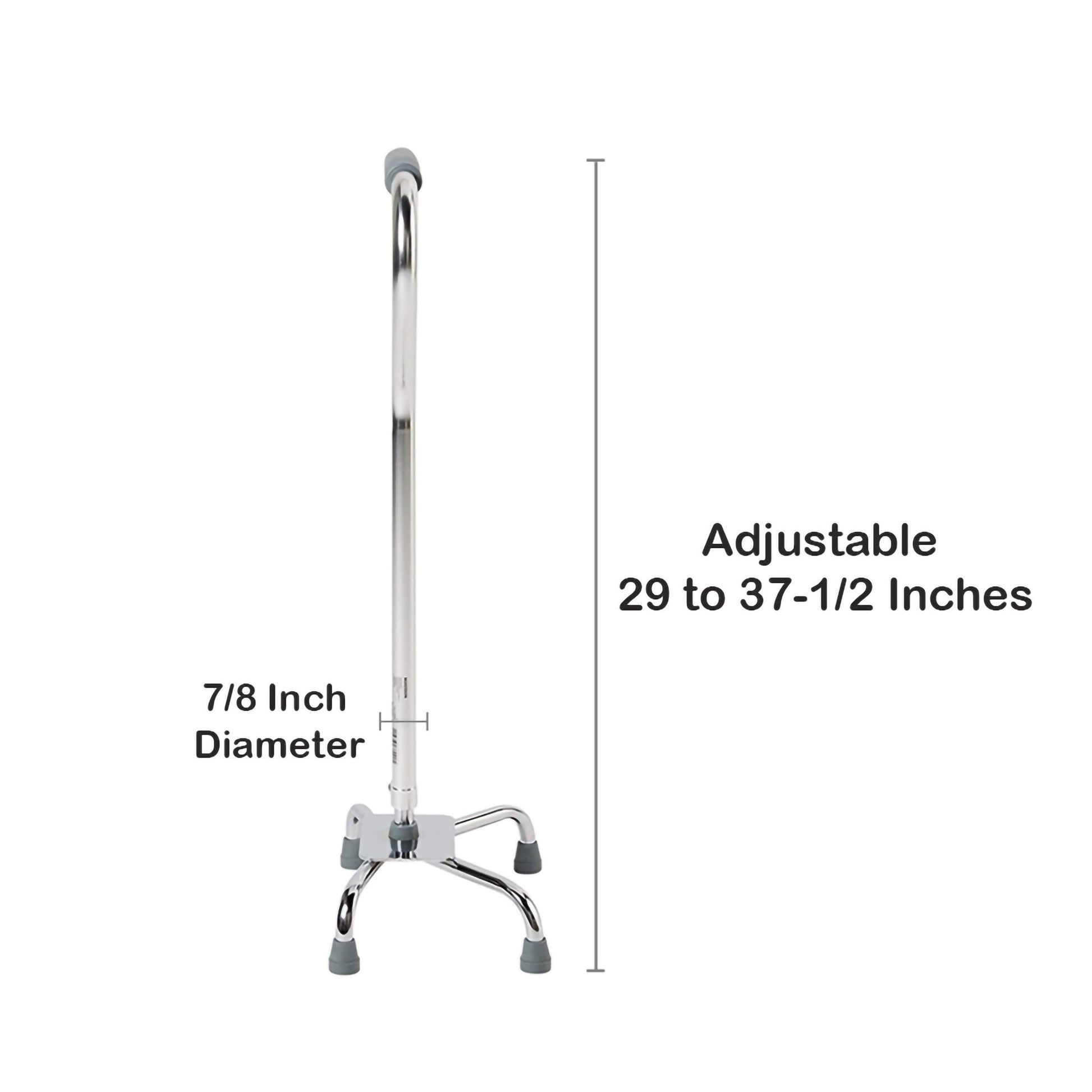 McKesson Steel Chrome Offset Quad Cane Chrome 29" – 37½" 1 Each