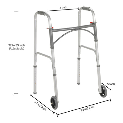 McKesson Steel Walker Silver 32" - 39" 1 Each