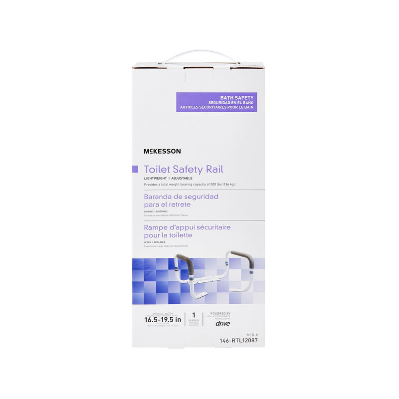 McKesson Toilet Safety Rail White Steel Case of 2
