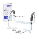 McKesson Toilet Safety Rail White Steel Case of 2