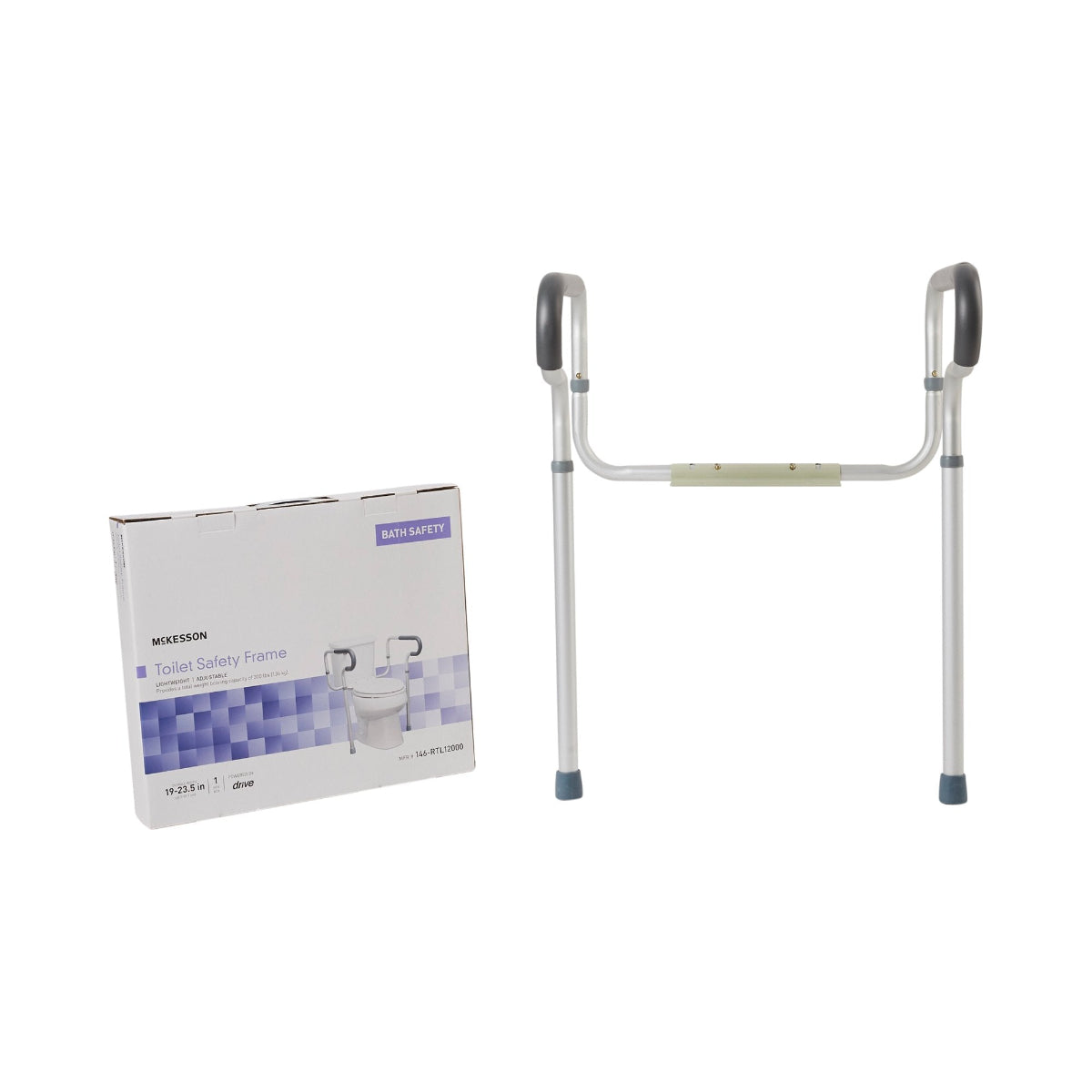 McKesson Toilet Safety Rail White Steel Case of 2