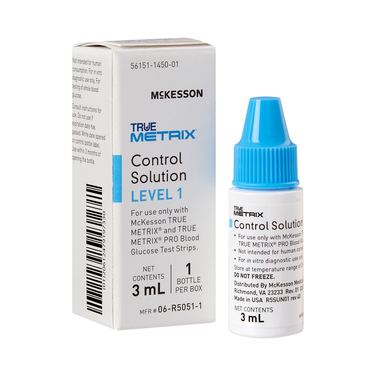 McKesson TRUE METRIX Glucose Control Solution Case of 24 