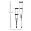 McKesson Underarm Crutches 5'2" – 5'10" 1 Each 