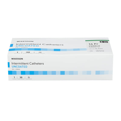 McKesson Urethral Catheter Straight Tip Uncoated PVC 6 Inch Female Box of 30