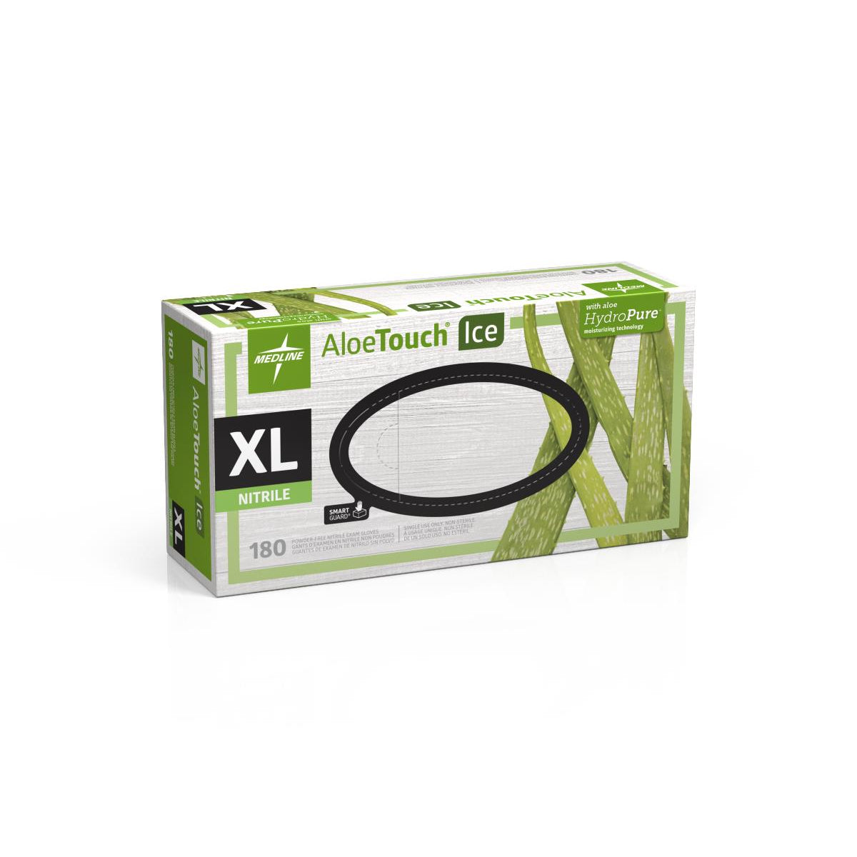 Medline AloeTouch ICE PF Nitrile Exam Gloves S Box of 200 