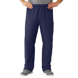 Medline AngelStat Unisex Cargo Scrub Pants with Elastic Waist Medium Length 32" Inseam Ceil Blue XS 