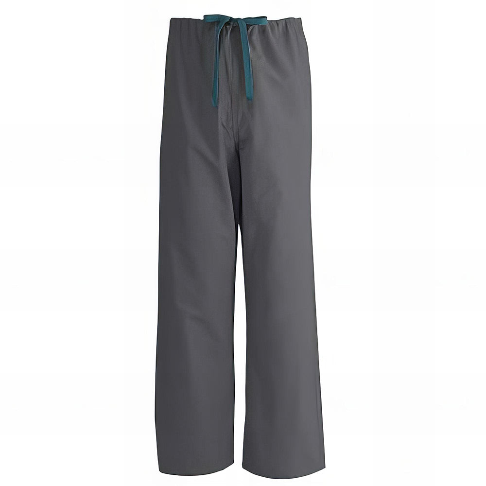 Medline AngelStat Unisex Reversible Scrub Pants with Drawstring Waist Black XS 