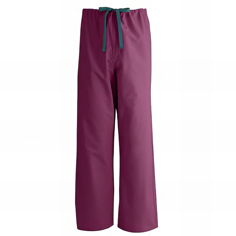 Medline AngelStat Unisex Reversible Scrub Pants with Drawstring Waist Black XS 