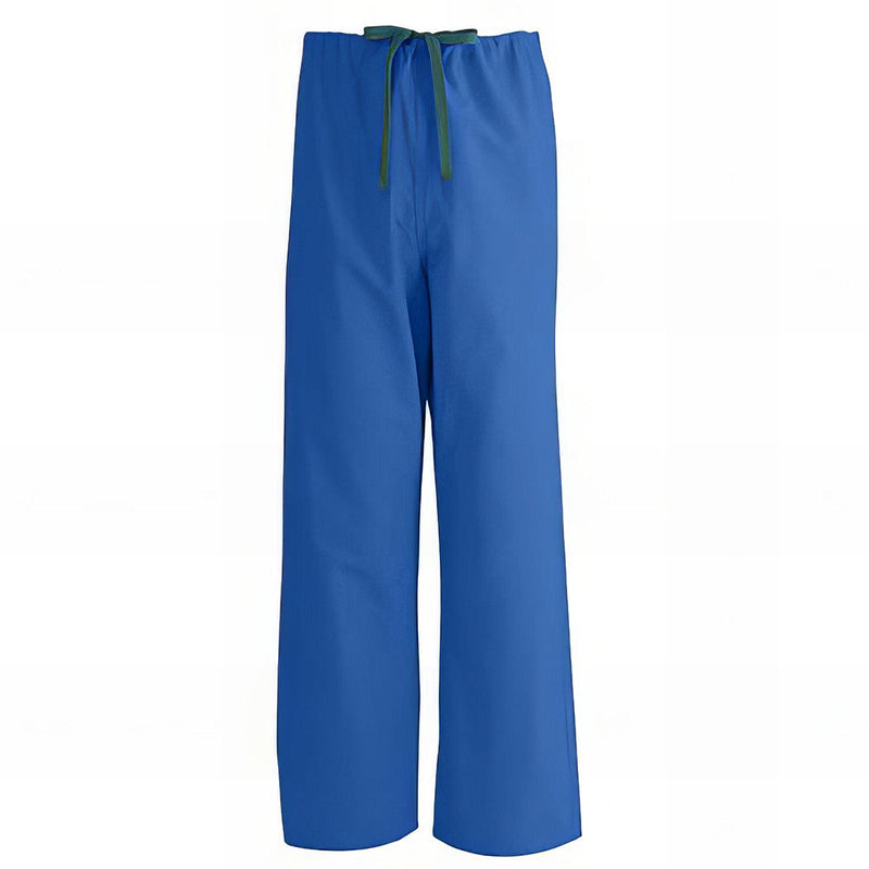Medline AngelStat Unisex Reversible Scrub Pants with Drawstring Waist Royal XS 