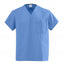 Medline AngelStat Unisex Reversible V Neck Scrub Tops with 1 Pockets Ceil Blue