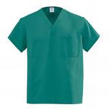 Medline AngelStat Unisex Reversible V Neck Scrub Tops with 1 Pockets Emerald
