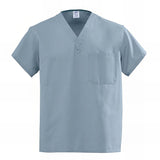 Medline AngelStat Unisex Reversible V Neck Scrub Tops with 1 Pockets Misty
