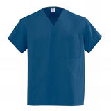 Medline AngelStat Unisex Reversible V Neck Scrub Tops with 1 Pockets Navy