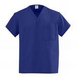 Medline AngelStat Unisex Reversible V Neck Scrub Tops with 1 Pockets Regal Purple