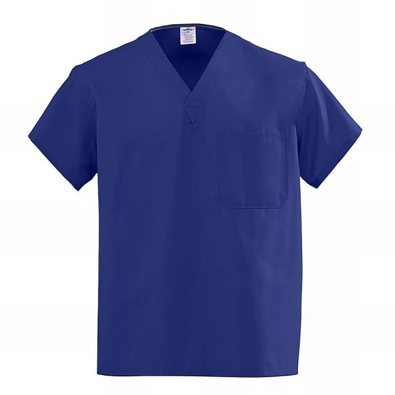 Medline AngelStat Unisex Reversible V Neck Scrub Tops with 1 Pockets Regal Purple