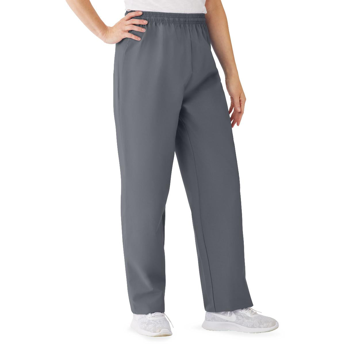 Medline AngelStat Women's Elastic Waist Scrub Pants with Drawstring Ceil Blue XS 