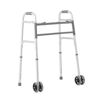 Medline Bariatric Folding Walkers with 5" Wheel 