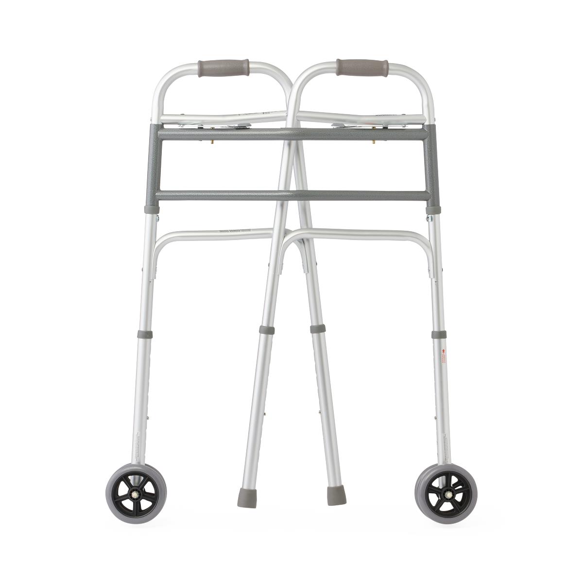 Medline Bariatric Folding Walkers with 5" Wheel 