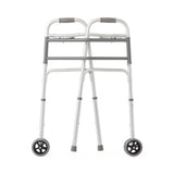 Medline Bariatric Folding Walkers with 5" Wheel 