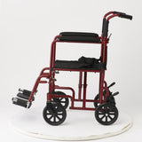 Medline Basic Aluminum Transport Chair with 8" Wheels Blue 