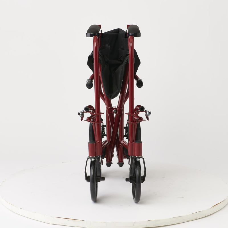 Medline Basic Aluminum Transport Chair with 8" Wheels Blue 