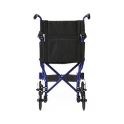 Medline Basic Aluminum Transport Chair with 8" Wheels Blue 