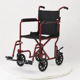 Medline Basic Aluminum Transport Chair with 8" Wheels Blue 