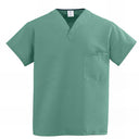 Medline ComfortEase Unisex Reversible Scrub Tops with 2 Pockets Black XS 