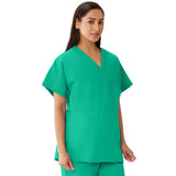 Medline CottonCare Unisex Scrub Tops Ceil Blue S 