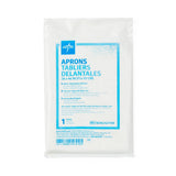 Medline NON24274WH Medline Disposable Polyethylene Adult Aprons, 28" x 46", 1 Each