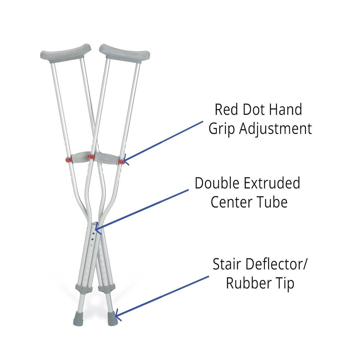 Guardian® Red Dot Crutches Adult 