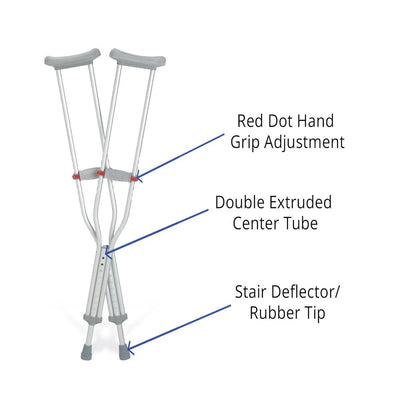 Guardian® Red Dot Crutches Adult 