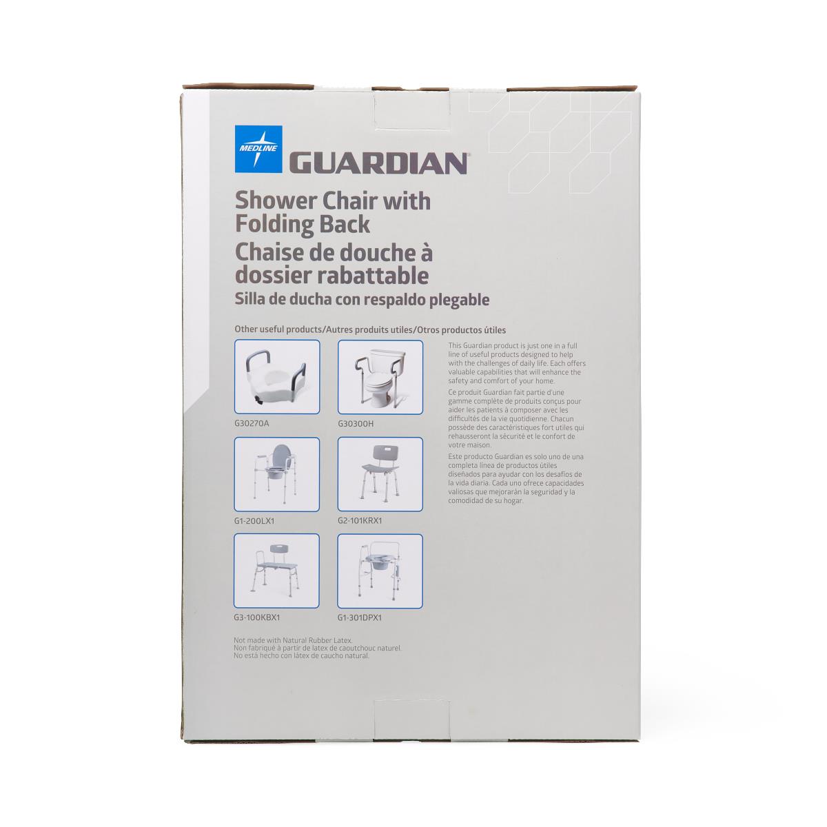 Guardian® Shower Chair with Back 300 lb. 
