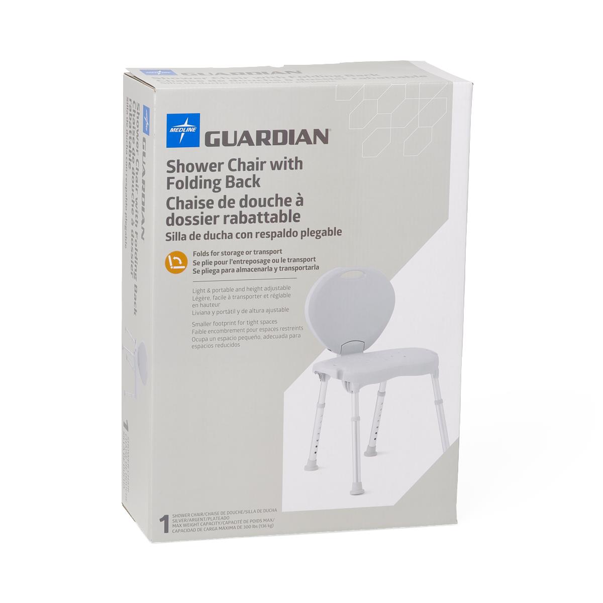 Guardian® Shower Chair with Back 300 lb. 