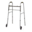 Guardian® Two-Button Folding Walker with 5" Wheels Aluminum 