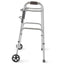 Guardian® Two-Button Folding Walker with 5" Wheels Aluminum 