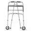 Guardian® Two-Button Folding Walker with 5" Wheels Aluminum 