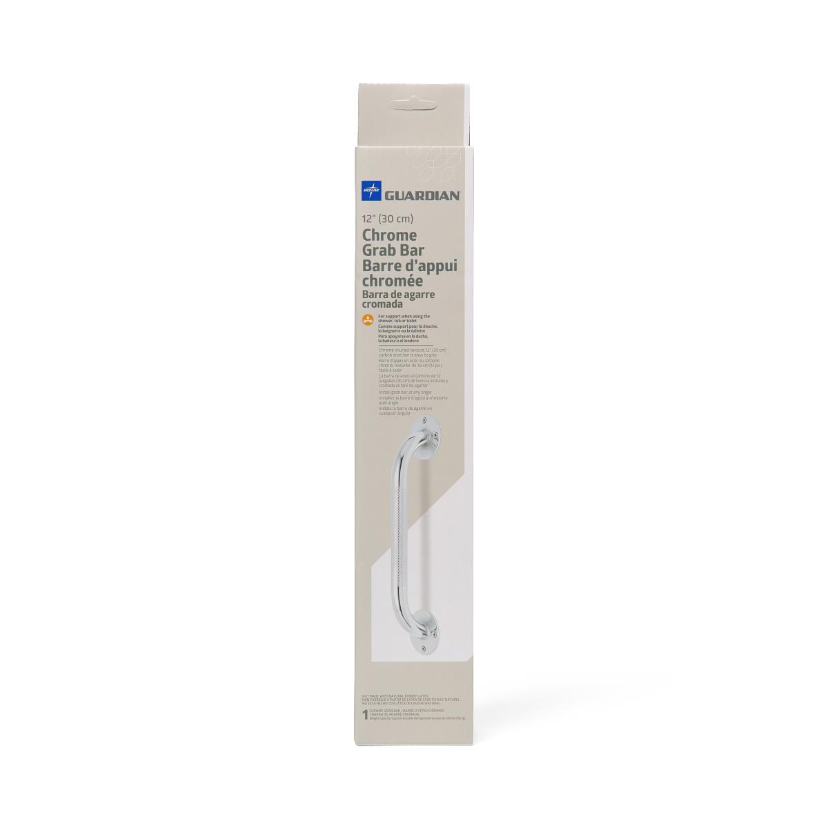 Medline Knurled Chrome Grab Bars 12" Each 